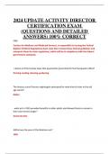 2024 UPDATE ACTIVITY DIRECTOR  CERTIFICATION EXAM  &lpar;QUESTIONS AND DETAILED  ANSWERS&rpar; 100&percnt; CORRECT