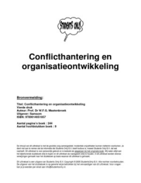Samenvatting Conflicthantering en organisatie-ontwikkeling