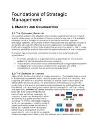 Foundations of Strategic Management