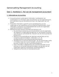 Samenvatting Management Accounting