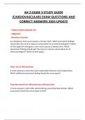 AH 2 EXAM 3 STUDY GUIDE  &lpar;CARDIOVASCULAR&rpar; EXAM QUESTIONS AND  CORRECT ANSWERS 2024 UPDATE