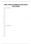 NIHSS &ndash; GROUP A ANSWER KEY 2024 UPDATE  100&percnt; CORRECT