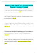 Working with the IACUC Questions and  Answers Already Passed