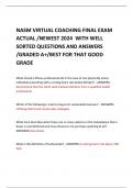 NASM VIRTUAL COACHING FINAL EXAM ACTUAL &sol;NEWEST 2024  WITH WELL SORTED QUESTIONS AND ANSWERS &sol;GRADED A&plus;&sol;BEST FOR THAT GOOD GRADE