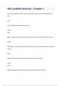 ISA Certified Arborist - Chapter  1 Questions & Answers 2024 &lpar; A&plus; GRADED 100&percnt; VERIFIED&rpar;