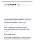 UWorld NCLEX RN TEST 2  questions and answers Graded A&plus;