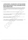 ANIMATION&colon; CHARGING OF TRANSFER RNAS QUESTIONS AND ANSWERS WITH SOLUTIONS 2024