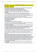 Practice Perfusion NCLEX Questions And Answers &lpar;Verified Solution&rpar;