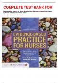 COMPLETE TEST BANK FOR   Evidence-Based Practice for Nurses&colon; Appraisal and Application of Research 4th Edition by Nola A&period; Schmidt &lpar;Author&rpar;latest Update&colon;