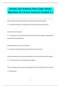 Sickle Cell Anemia Hesi Case Study Questions & Correct Answers&sol; Graded A&plus;
