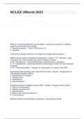NCLEX UWorld 2023 questions with 100&percnt; correct answers