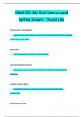 SMAD 150 JMU Final Questions and  Verified Answers &vert; Passed &vert; A&plus;