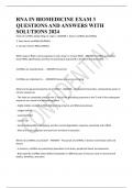 RNA IN BIOMEDICINE EXAM 3 QUESTIONS AND ANSWERS WITH SOLUTIONS 2024