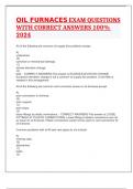 OIL FURNACES EXAM QUESTIONS WITH CORRECT ANSWERS 100&percnt; 2024