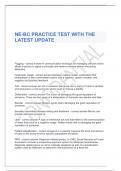 NE-BC PRACTICE TEST WITH THE LATEST UPDATE