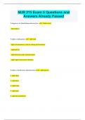 NUR 215 Exam 5 Questions and Answers Already Passed