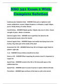 NSG 351 Exam 2 With Complete Solution