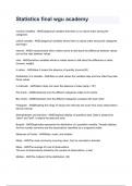 WGU Academy Statistics Exam 2024&sol;2025 Quizzes And Answers &lpar;Graded A&plus;&excl;&excl;&excl; &lpar;ALL BUNDLED HERE&excl;&excl;&excl;&rpar;