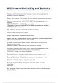 WGU Intro to Probability and Statistics questions and answers A&plus; score assured 2024&sol;2025
