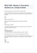 WGU C955 - Module 4&colon; Descriptive Statistics for a Single Variable NEWEST 2026&sol;2027 ACTUAL EXAM COMPLETE QUESTIONS AND CORRECT DETAILED ANSWERS &lpar;VERIFIED ANSWERS&rpar; &vert;ALREADY GRADED A&plus;&vert;&vert;BRAND NEW&excl;&excl;