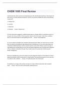 CHEM 1005 Final Review