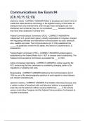 Communications law Exam &num;4 &lpar;Ch&period;10&comma;11&comma;12&comma;13&rpar;