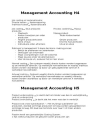 Management Accounting H4+5+10+11