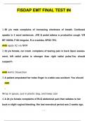 EMT FISDAP FINAL TEST &num;4 &lpar;2024&sol;2025&rpar; Newest Questions and Answers &lpar;Verified Answers&rpar;
