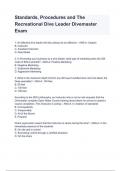 Standards&comma; Procedures and The Recreational Dive Leader Divemaster Exam&period;
