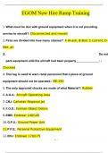 EGOM New Hire Ramp Training &lpar;QUESTIONS WITH 100&percnt; CORRECT ANSWERS &rpar; &lpar;2024 &sol; 2025&rpar; &lpar;Verified by Experts&rpar;