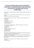 HUMAN RESOURCE MANAGEMENT&colon; GAINING A COMPETITIVE ADVANTAGE - CHAPTER 1 QUESTIONS WITH ANSWERS