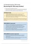 STRUCTURING THE TOK ESSAY&period;