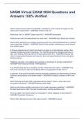 NASM Virtual EXAM 2024 Questions and Answers 100&percnt; Verified 
