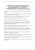 CHAPTER 1 HUMAN RESOURCE MANAGEMENT - GAINING A COMPETITIVE ADVANTAGE 2024