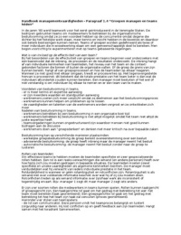 Kennistoets 2 - Managementvaardigheden (pagina 80 t/m 99)
