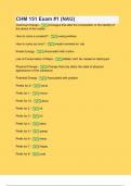 CHM 151 Exam &num;1 &lpar;NAU