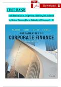 TEST BANK for Fundamentals of Corporate Finance 5th Edition by Parrino&comma; Kidwell&comma; Bates & Gillan&comma; Chapters 1 - 21&comma; Complete Newest Version 