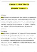 NURS 611 Pathophysiology Exam 1 &lpar;2024&rpar; Newest Questions and Answers &lpar;Verified Answers&rpar;