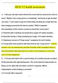 HESI V2 Health Assessment Exam &lpar;Questions with 100&percnt; Correct Answers&rpar; 2025 &lpar;Verified by Experts&rpar; Latest Update