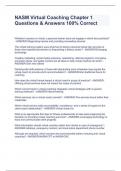 NASM Virtual Coaching Chapter 1 Questions & Answers 100&percnt; Correct 