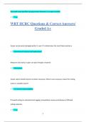 WRT IICRC Questions & Correct Answers&sol;  Graded A&plus;