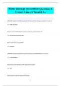 Water damage restoration Questions & Correct Answers&sol; Graded A&plus;