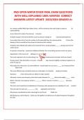 PADI OPEN WATER DIVER FINAL EXAM QUESTIONS WITH WELL EXPLAINED 100&percnt; VERIFIED  CORRECT ANSWERS LATEST UPDATE  2023&sol;2024 GRADED A&plus;