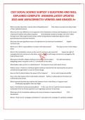 CSET SOCIAL SCIENCE SUBTEST 3 QUESTIONS AND WELL EXPLAINED COMPLETE  ANSWERS&comma;LATEST UPDATED 2023 AND 100&percnt;CORRECTLY VERIFIED AND GRADED A&plus;
