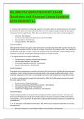 NU 208 PATHOPHYSIOLOGY EXAM Questions and Answers Latest Updates 2024 GRADED A&plus;