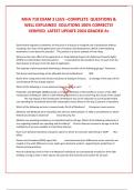 MHA 710 EXAM 3 LSUS &ndash;COMPLETE  QUESTIONS & WELL EXPLAINED  SOLUTIONS 100&percnt; CORRECTLY VERIFIED  LATEST UPDATE 2024 GRADED A&plus;