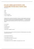 EXAM 4 &lpar;BIO&rpar; QUESTIONS AND ANSWERS WITH SOLUTIONS 2024