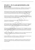 EXAM 2 - IN CLASS QUESTIONS AND RATS 2024