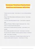 Tennessee Timeshare Practice Exam Questions and Answers 100&percnt; Pass