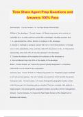 Time Share Agent Prep Questions and Answers 100&percnt; Pass